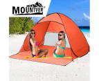 Mountview Pop Up Beach Tent Caming Portable Shelter Shade 2 Person Tents Orange