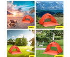 Mountview Pop Up Beach Tent Caming Portable Shelter Shade 2 Person Tents Orange - Blue,Grey,Red