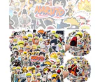 100Pcs/Set Naruto Sticker Detachable Multifunctional Adhesive Sticker Cartoon Anime Waterproof Skateboard Stickers for Suitcase-A