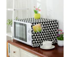 Microwave Oven Dust Cover Geometric Printing Decorative Kitchen Appliance Cover with Storage Bags for Home