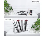 3-Place Acrylic Makeup Brush Holder, Makeup Brush Holder, Clear