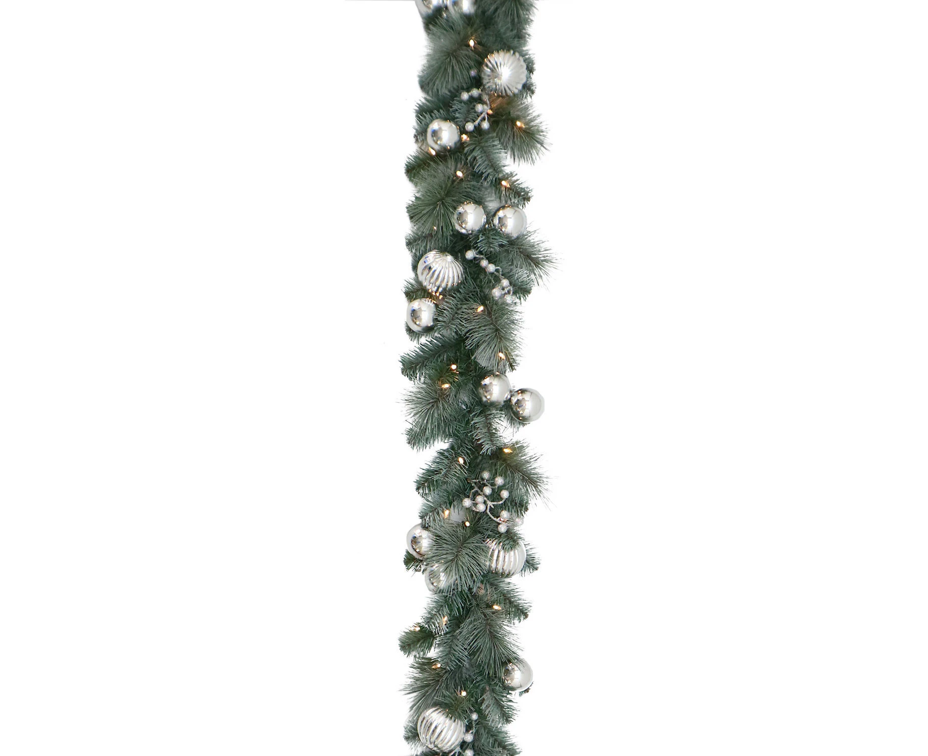 Frosted Pine Garland Pre-Lit 274cm - Green