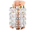 Silver Makeup Brush Holder Organizer,Handcrafted Vintage Cosmetics Brushes Eyebrow Pencil Pen Cup Collection