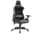 Gaming Chair High Back PU Leather Racing Office Computer Chair Ergonomic Chair with Headrest and Lumbar Support [Colour: White]