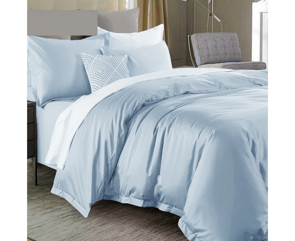 1200TC Egyptian Cotton King-Single Bed Sheet Set - Blue