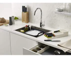 Two-Tier Horizontal Knife Block ,Keeps Kitchen Drawer Organizer Tray for Knife Kitchen Storage
