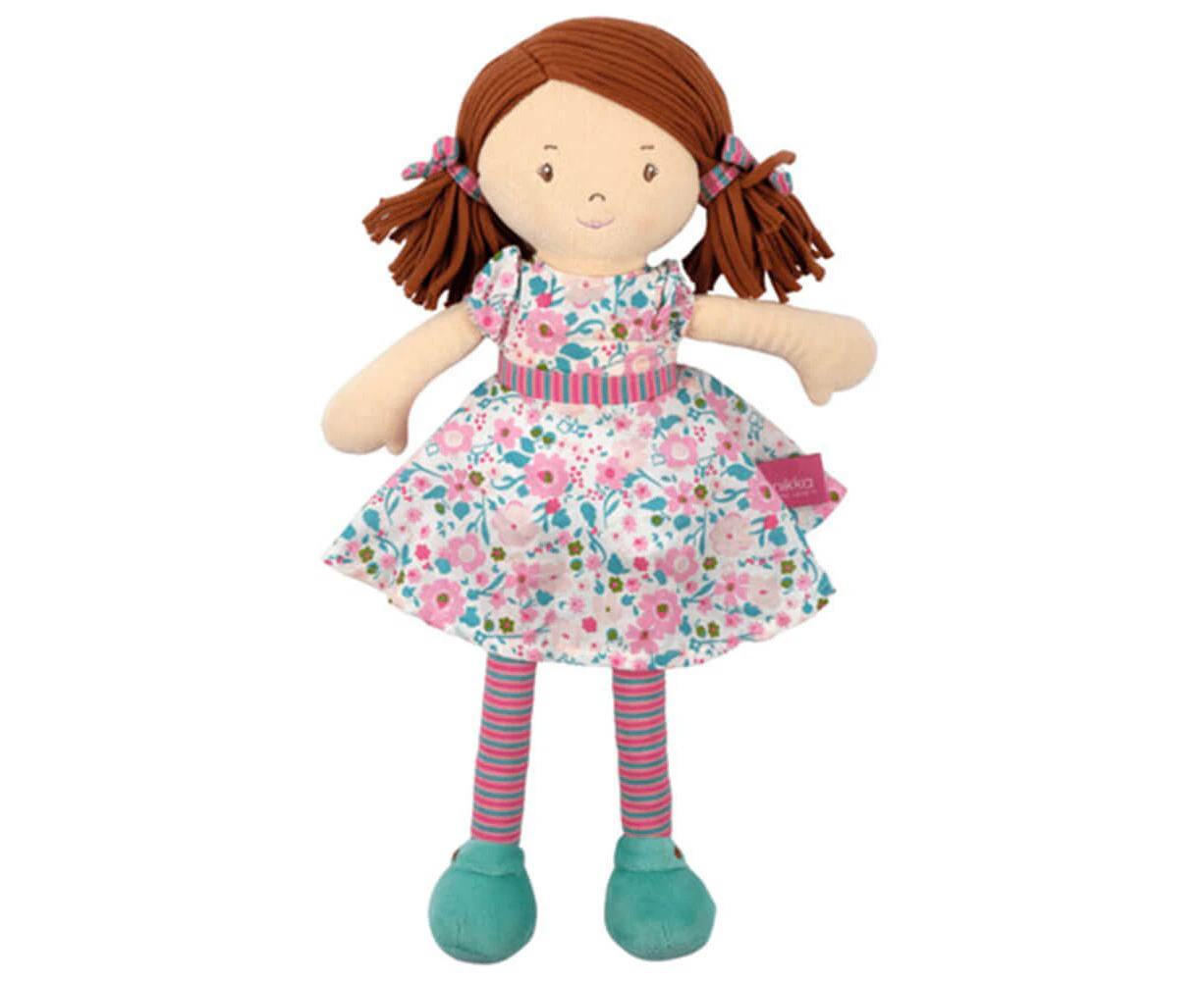 Bonikka Katy Dames Doll Infant/Newborn 40cm Soft Plush Toy w/ Brown Hair 0m+