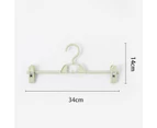 5Pcs Clothes Rack Removable Traceless Strong Bearing Adjustable Sturdy Construction Multipurpose Smooth Edges Coat Hanger Household Supplies-Green