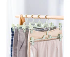 5Pcs Clothes Rack Removable Traceless Strong Bearing Adjustable Sturdy Construction Multipurpose Smooth Edges Coat Hanger Household Supplies-Green