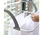 Folding Towel Clothes Drying Hanger Shelf Balcony Laundry Storage Holder Rack-0