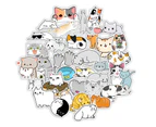 50Pcs Decals Cartoon Luggage Decoration Waterproof Cats Animal Printing Luggage Stickers for Skateboard-A