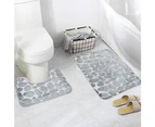 2 pieces non-slip stand bath mats set breathable memory foam bath rugs pleasantly soft water