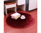 30/35/40/45cm Round Plain Fluffy Rug Pad Carpet Bedroom Mat Cover Home Decor-Purple 30cm