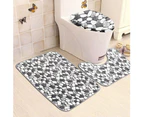 3Pcs Bathroom Non-slip Cobblestone Carpet Rug Mat Toilet Seat Cover Home Decor-1