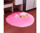 30/35/40/45cm Round Plain Fluffy Rug Pad Carpet Bedroom Mat Cover Home Decor-Purple 30cm