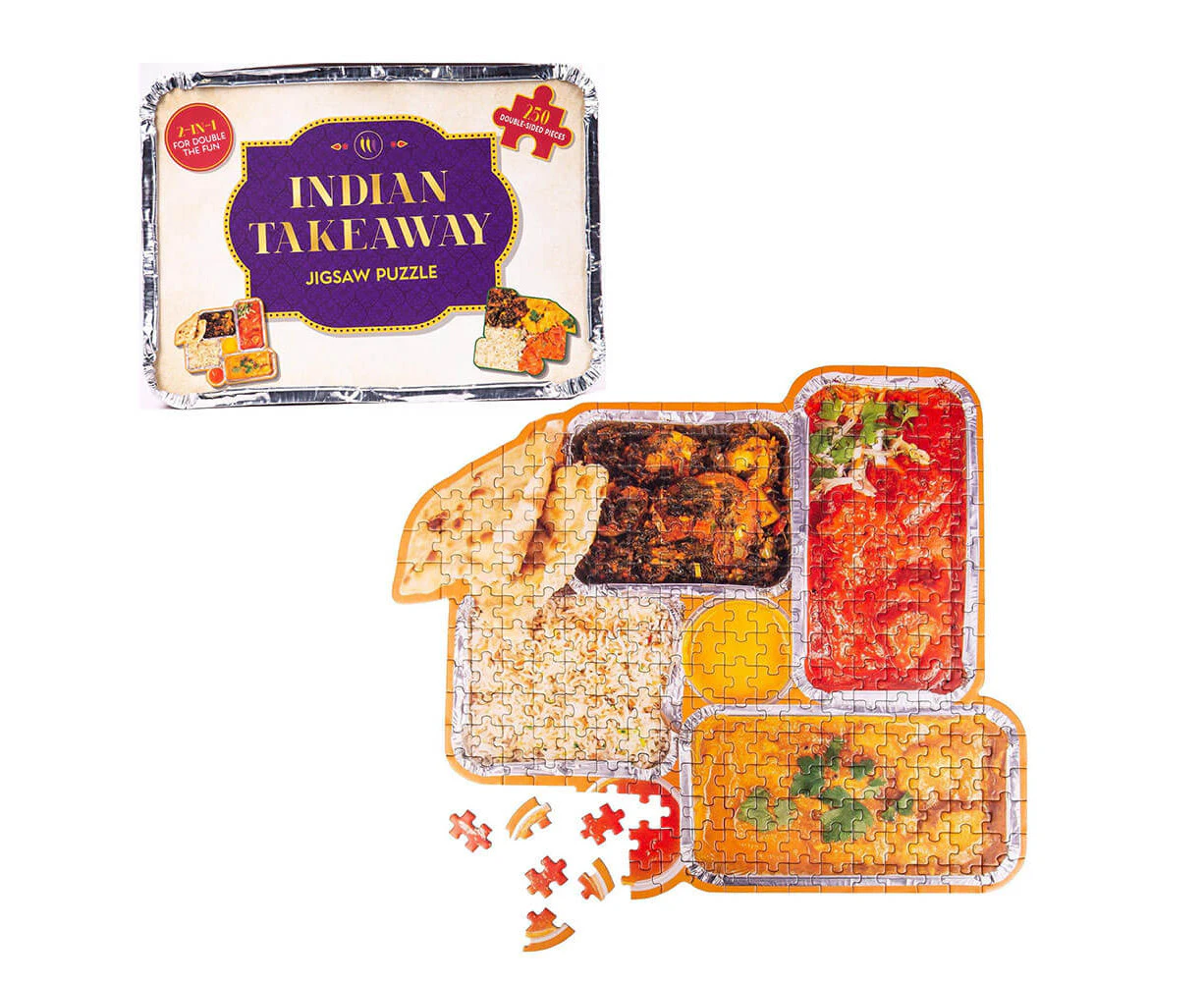 250pc Fizz Creations Indian Takeaway Jigsaw Puzzle Game 21x16cm Double-Sided