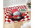 Area Rug Fine Workmanship Wear Resistant Polyester Merry Christmas Absorbent Shower Mat for Home-40*60cm 4