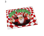 Area Rug Fine Workmanship Wear Resistant Polyester Merry Christmas Absorbent Shower Mat for Home-40*60cm 3