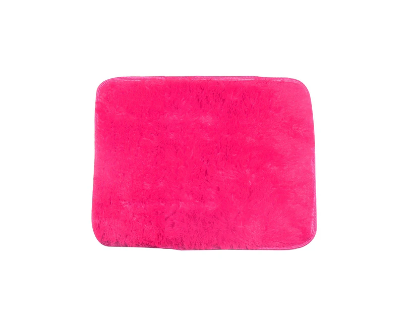 Candy Color Soft Anti-Skid Carpet Flokati Shaggy Rug Living Bedroom Floor Mat-Rose Pink 40cm by 60cm