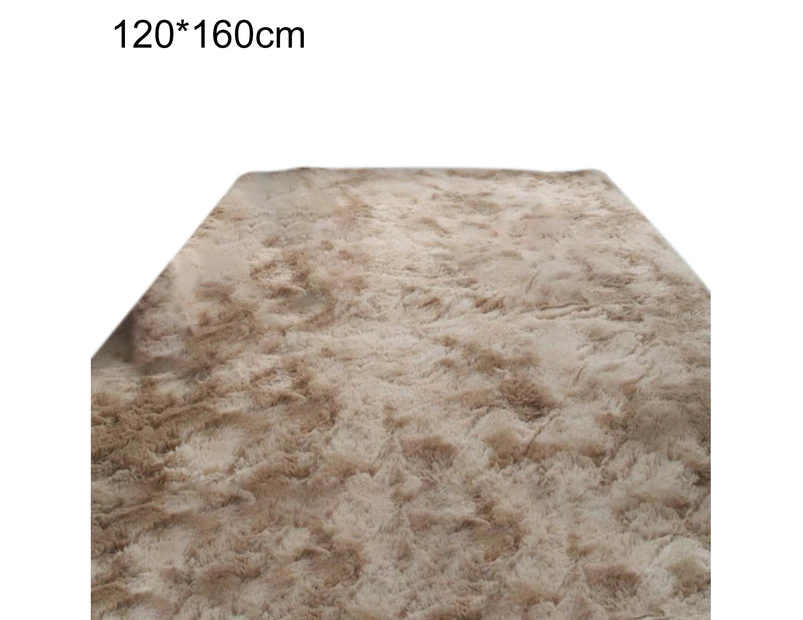 Carpet Soft Water-Absorption Thick Texture Modern Living Room Fluffy Large Crawling Mat Rugs for Home-Khaki 120*160cm