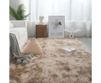 Carpet Soft Water-Absorption Thick Texture Modern Living Room Fluffy Large Crawling Mat Rugs for Home-Khaki 120*160cm