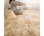 Carpet Soft Water-Absorption Thick Texture Modern Living Room Fluffy Large Crawling Mat Rugs for Home-Light Brown 80*160cm