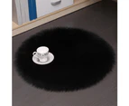 Bathroom Non-slip Mat Area Rug Living Room Floor Yoga Soft Carpet Home Decor-Black 55cm