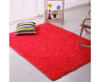 Candy Color Soft Anti-Skid Carpet Flokati Shaggy Rug Living Bedroom Floor Mat-Beige 40cm by 60cm