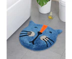 Cute Doormat for Kids - Microfiber Absorbent Bathroom Mats - Front Door Mat Carpet Floor Rug - 23.6"x23.6", Cat Shape