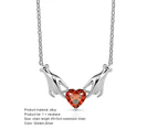 Clavicle Chain Heart Shape Hand Adjustable Contrast Colors Jewelry High-end Chain Smooth Surface Shiny Pendant Necklace Gift - Silver