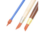 3Pcs/Set Rubber Head Pottery Clay Sculpture Carving Modeling Shaping Pen Tool