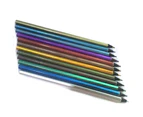 12x Metallic Non-Toxic Colored Drawing Pencils 12 Color Drawing Sketching Pencil
