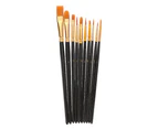 10Pcs Watercolor Gouache Painting Brushes Soft Nylon Hair Pens Art Supplies-Black