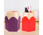 Creative Pen Vase Pencil Pot Makeup Brush Holder Stationery Desk Tidy Container-Green