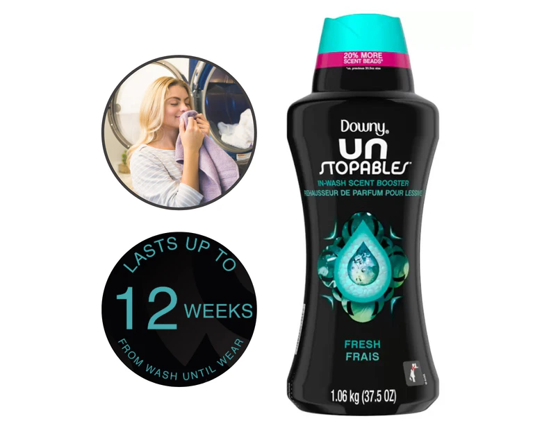 Downy Unstopables Fresh In-Wash Laundry Washing Scent Booster Liquid 2 x 1.06kg