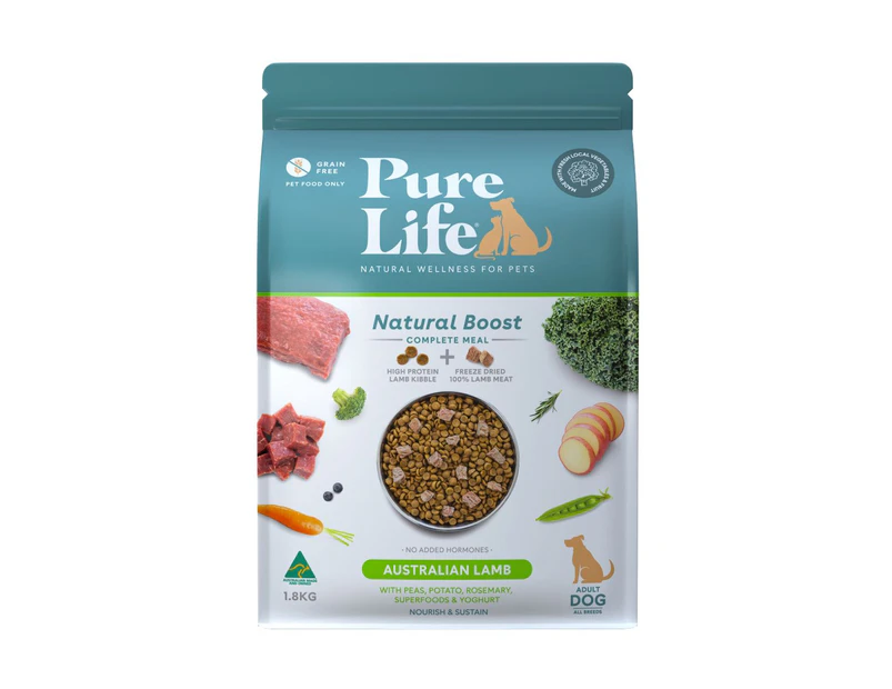 Pure Life Natural Boost Adult Lamb Freeze Dried Dog Food