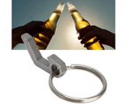 Mini Beer Bottle Opener Keychain Key Ring Small Tool Steel Keyring Camping