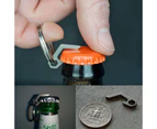 Mini Beer Bottle Opener Keychain Key Ring Small Tool Steel Keyring Camping
