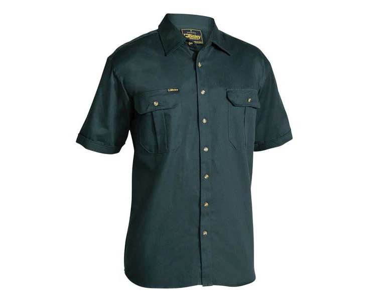 Bisley  Original Cotton Drill Shirt  Short Sleeve (BS1433) - Bottle