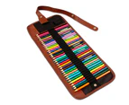 aerkesd Pencil Holder Elastic Durable High Capacity Wear-Resistant Student Pen Storage Bag for School-S