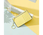 aerkesd Women Card Bag Multi-card Slot Solid Color Zipper Korean Style Ultra-thin Card Holder Storage Supplies-Yellow