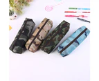 aerkesd Oxford Cloth Camouflage Pen Box Pencil Pouch Student Office School Zipper Bag-Army Green