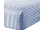 LINENOVA Stripe Bed Sheet Set  – 1800TC Hotel Luxury Ultra Soft Brushed Microfiber Bed Sheet – Light Blue