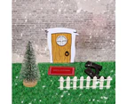 DIY Christmas Dollhouse Miniatures Set Dollhouse Figurine Table Top Décor - Yellow Door