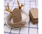 Kraft Paper Tags, 100 Pcs Heart Kraft Paper Gift Tags Craft Hang Tags with Free 100 Root Natural Jute Twine for Gifts