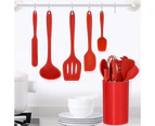 2 Large Utensils - Heat Resistance - Hygienic One-Piece Design Silicone Utensil Set for Mixing & Cooking