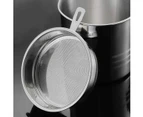 Stainless Steel Bacon Grease Container With Mesh Strainer, 1.2L/5 Cups Cooking Oil Storage For Kitchen