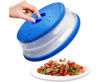 Microwave Plate Cover Collapsible Food Plate Lid Cover, Easy Grip, Microwave Plate Guard Lid With Steam Vent & Colander Strainer