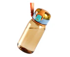 Water Bottle - 400ml - OrangeSmall Water Bottle with Wide Mouth Lids & Removable Strainer,Leakproof Kids BPA Free Water Jug,400ml