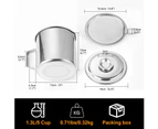 Stainless Steel Filter Cup-1.2L Square HandleBacon Grease Container with Stainless Steel Grease Strainer Perfect As Pan Grease